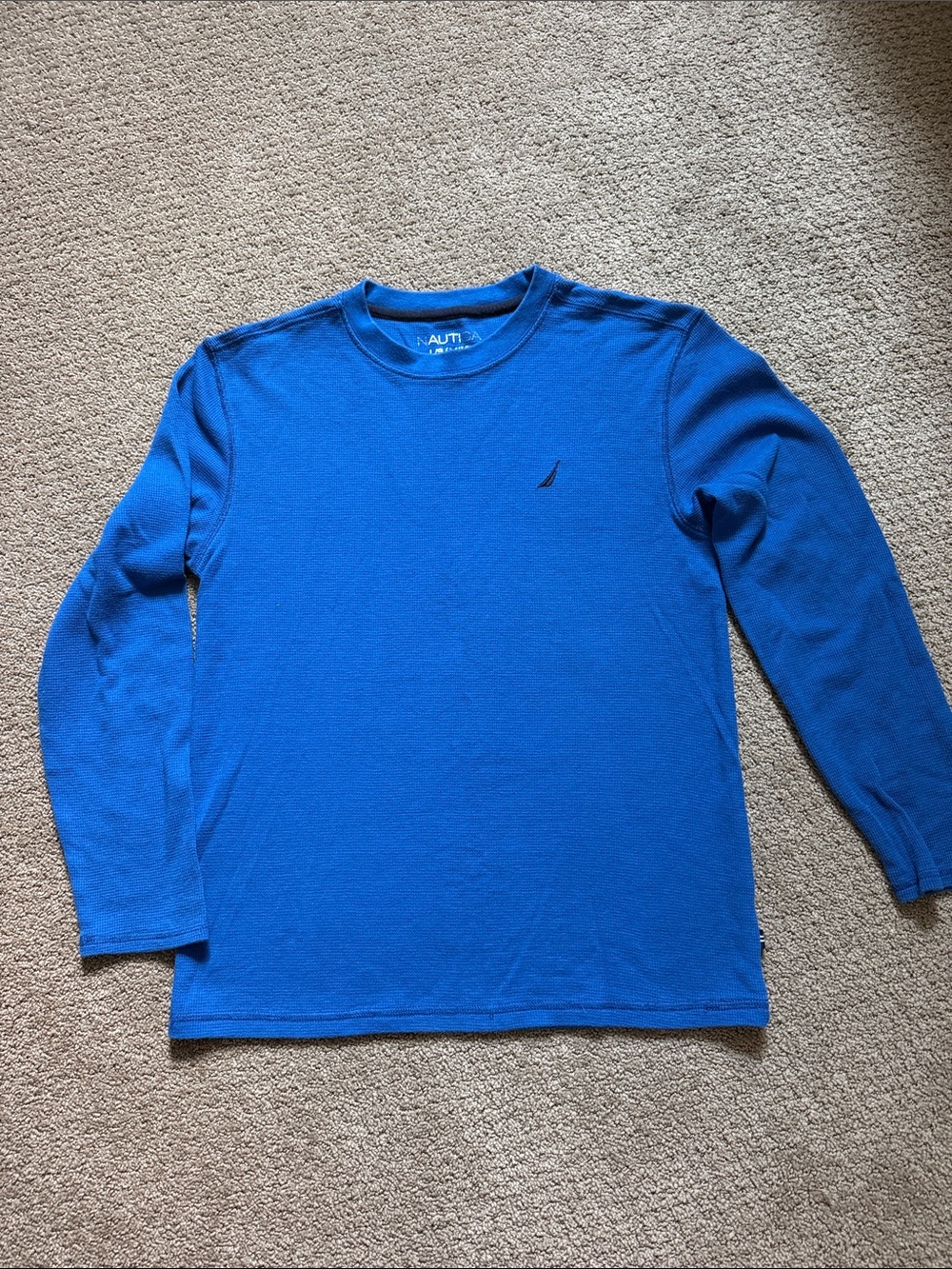 Nautica Boys Long-Sleeve Crewneck Shirt - Bright Blue